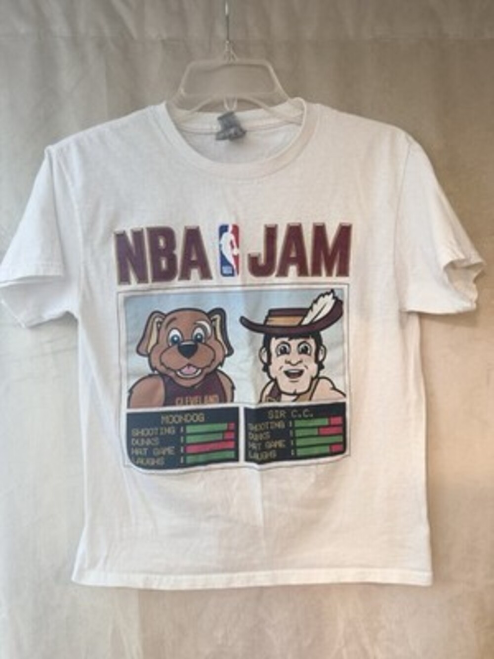 Cleveland Cavaliers Nostalgic Graphic Classic 1990 NBA Jam Video Game T Shirt M